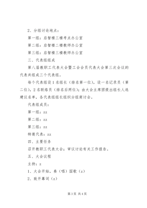 阳向中学教职工代表大会召开工作方案.docx