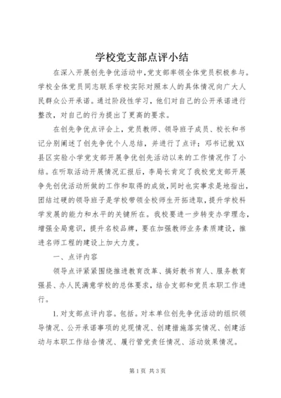 学校党支部点评小结 (2).docx