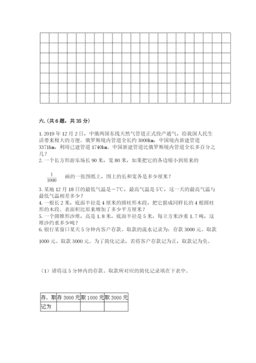 人教版六年级数学小升初试卷及答案【精选题】.docx