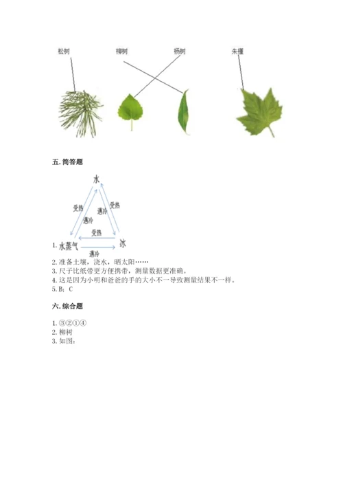 教科版一年级上册科学期末测试卷【a卷】.docx