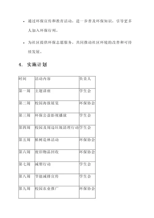 大学生环保策划书