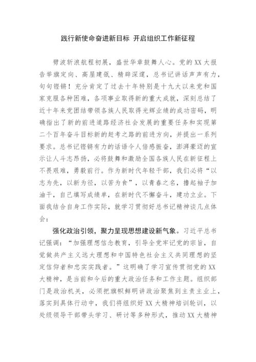 【心得体会】组织部长学习党的二十大精神心得体会汇编17篇.docx