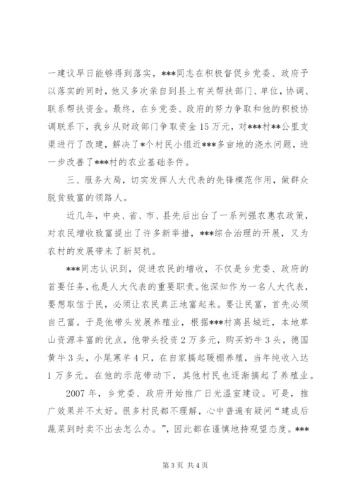 乡镇市人大代表先进事迹材料.docx