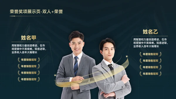 简约科技风年绿金终汇报总结