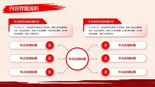 红色党政风党政中国解放军简史PPT模板