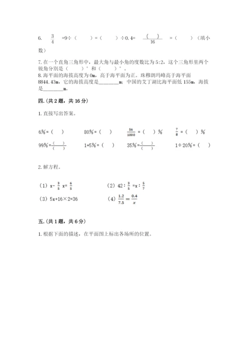 苏教版数学六年级下册试题期末模拟检测卷含答案【夺分金卷】.docx