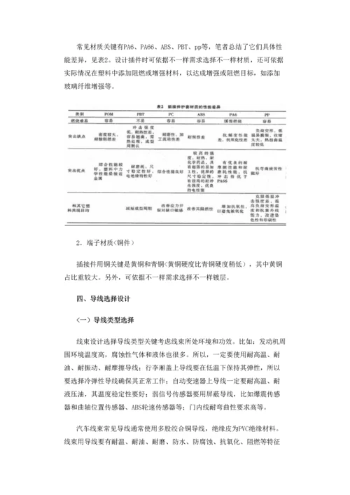 汽车线束设计专项方案及线束用原材料.docx