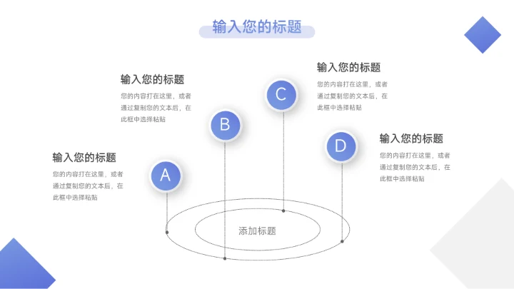 蓝色个性渐变简洁个人述职报告PPT模板