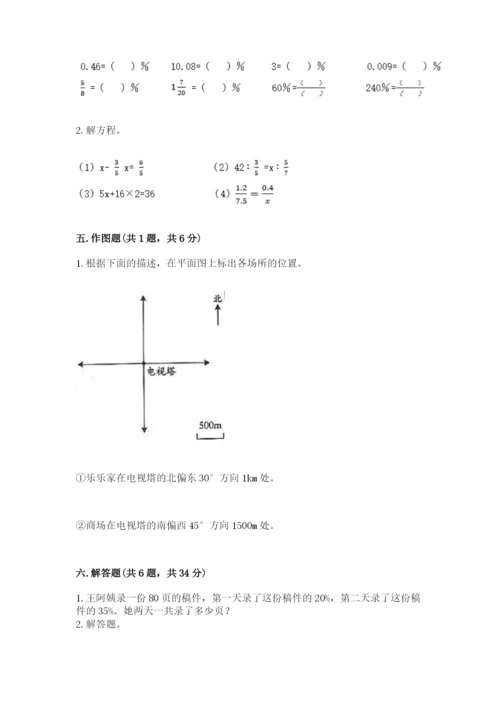 人教版六年级下册数学期末测试卷附答案（能力提升）.docx