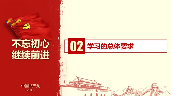 不忘初心继续前行七一重要讲话PPT