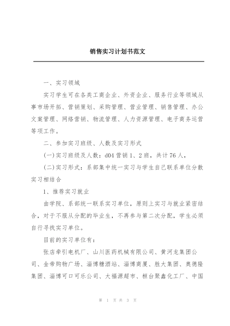 销售实习计划书范文.docx