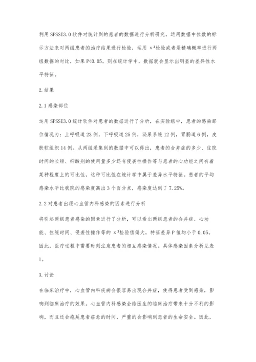 心血管内科感染患者的临床治疗体会杨玉.docx