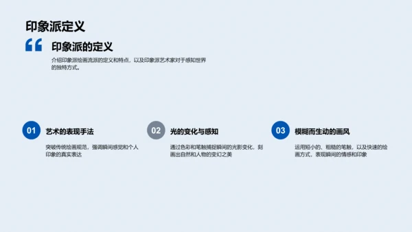 印象派艺术解析PPT模板