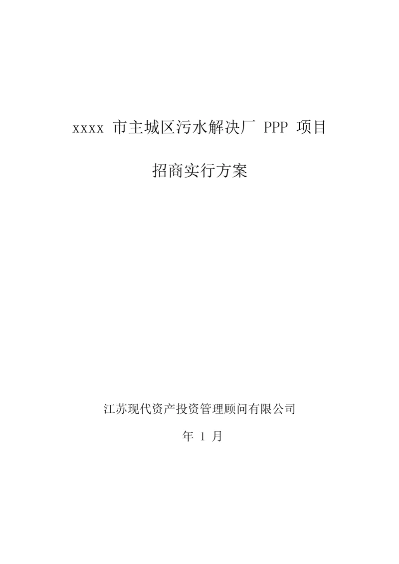 PPP实施专题方案.docx