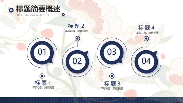 蓝色国潮风中国汉服文化介绍动态PPT模板
