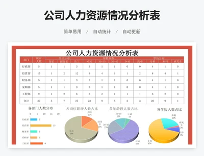 公司人力资源情况分析表
