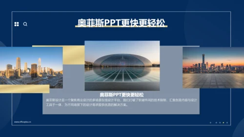 商务风蓝金总结汇报