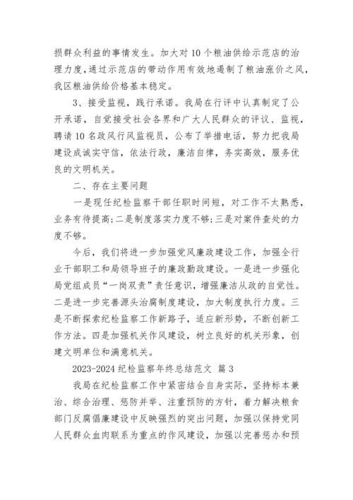 2023-2024纪检监察年终总结范文.docx