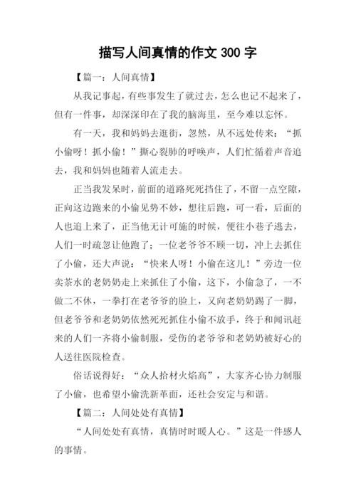 描写人间真情的作文300字.docx