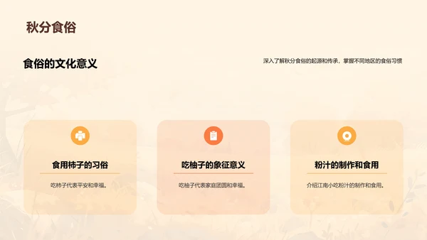 黄色插画秋分传统民俗活动介绍PPT模板