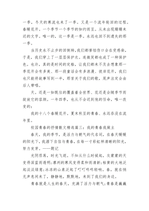 关于校园青春的抒情散文精选.docx