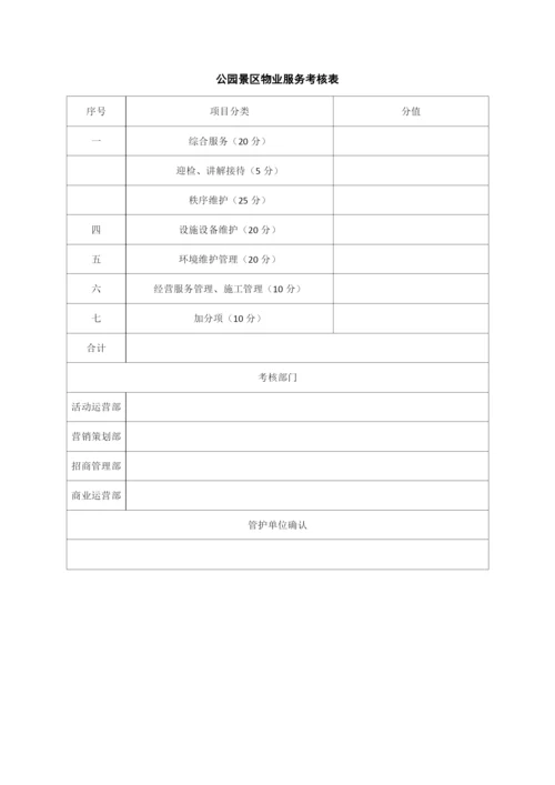 公园景区物业服务考核表.docx