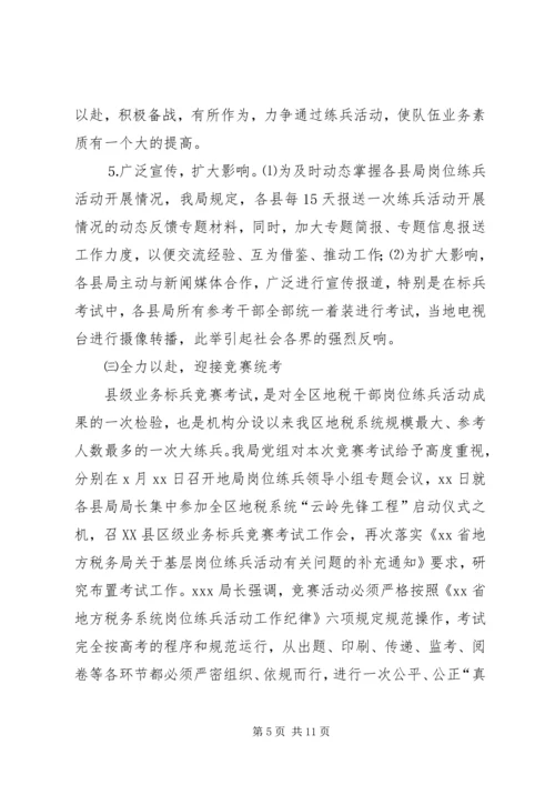 地方税务局关于县级业务标兵竞赛活动工作情况的报告 (3).docx