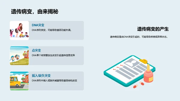 DNA科学解析，遗传生物学通用PPT模板