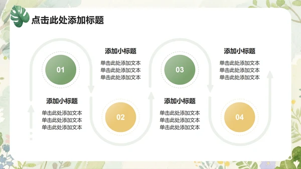 绿色小清新风开学自我介绍PPT模板
