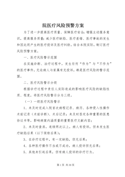 院医疗风险预警方案.docx