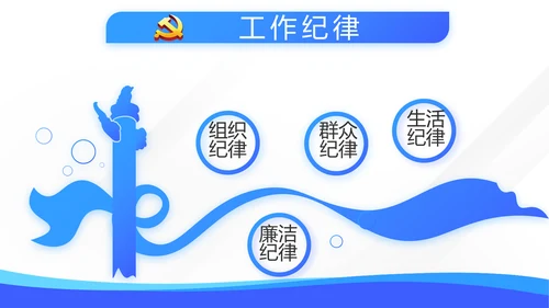 蓝色学习教育微党课活动微党课动态PPT模板