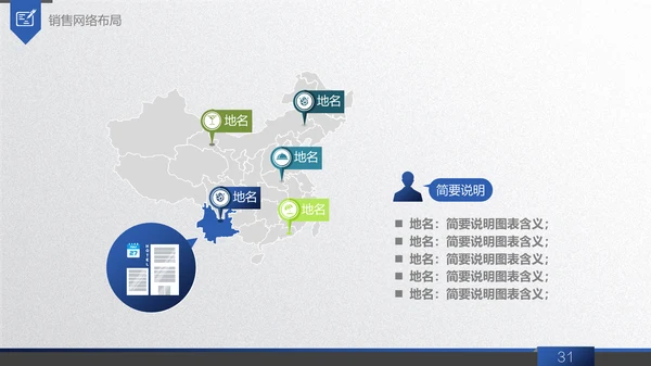 商务蓝创业商业融资计划书通用PPT模板