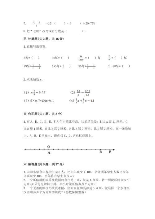 北师大版小学六年级下册数学期末综合素养测试卷精品（考点梳理）.docx