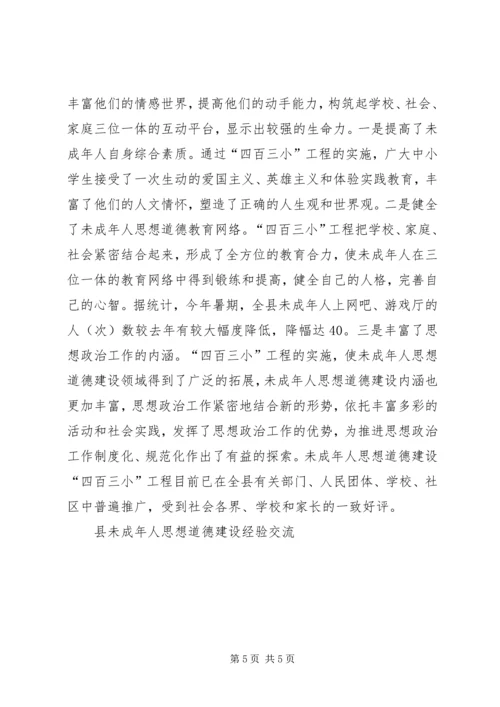 县未成年人思想道德建设经验交流 (4).docx