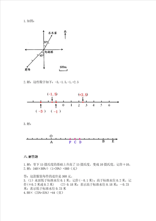 小学数学六年级下册期末易错题附答案培优