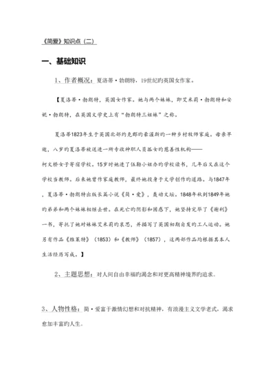 2023年简爱名著知识点.docx