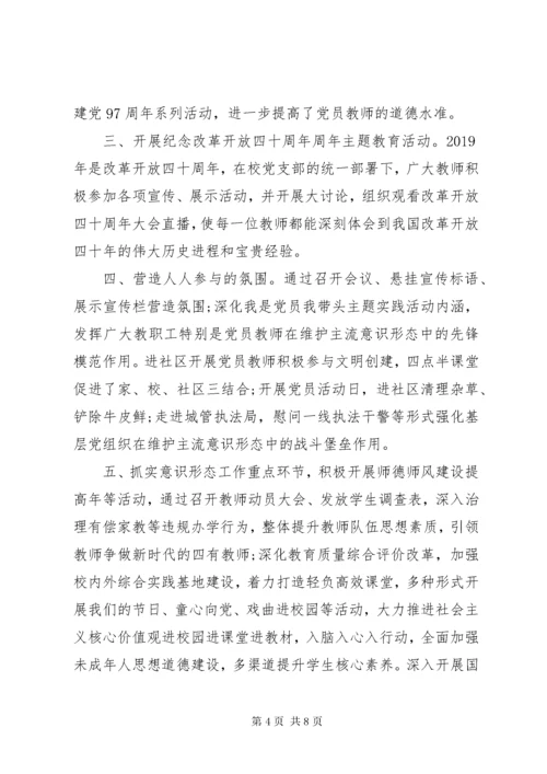 学校某年意识形态工作总结.docx