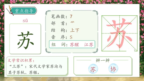 【核心素养】部编版语文三年级下册-13. 花钟 第1课时（课件）