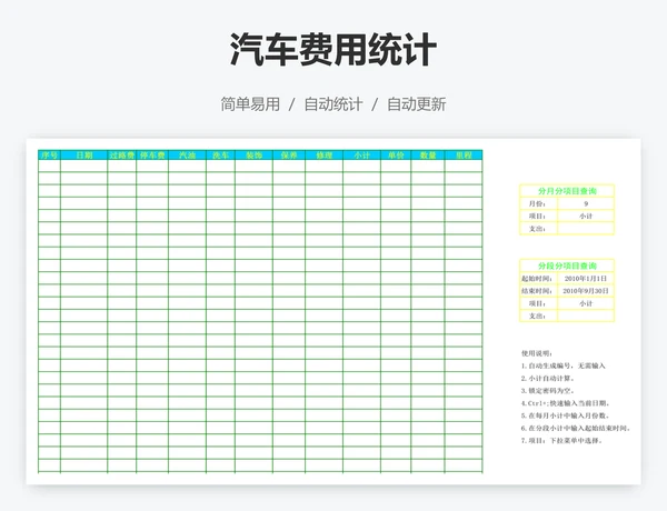 汽车费用统计