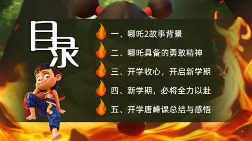 学习哪吒精神通用PPT模板