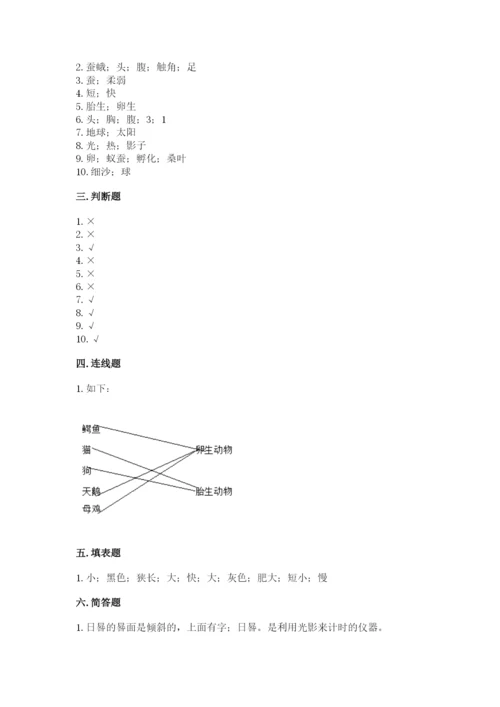 教科版小学科学三年级下册 期末测试卷（巩固）.docx