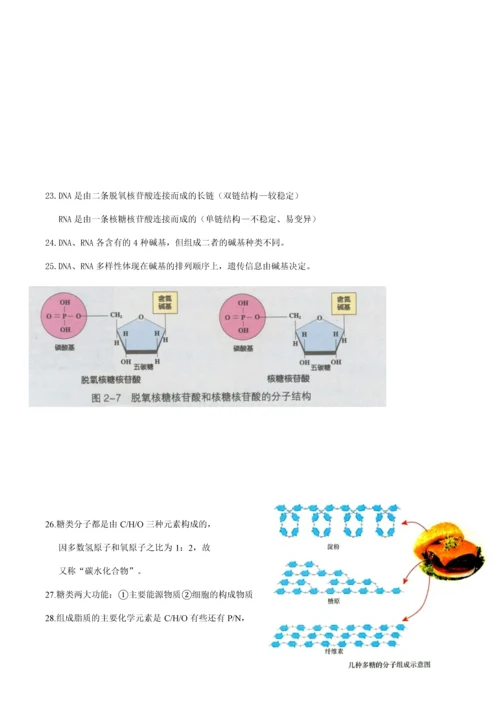 高一生物必修一知识点大全(图文).docx