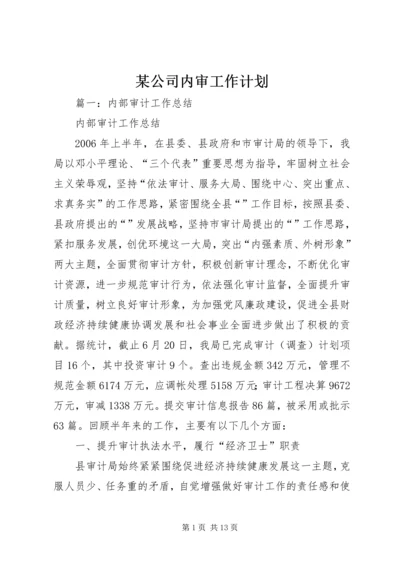 某公司内审工作计划 (5).docx