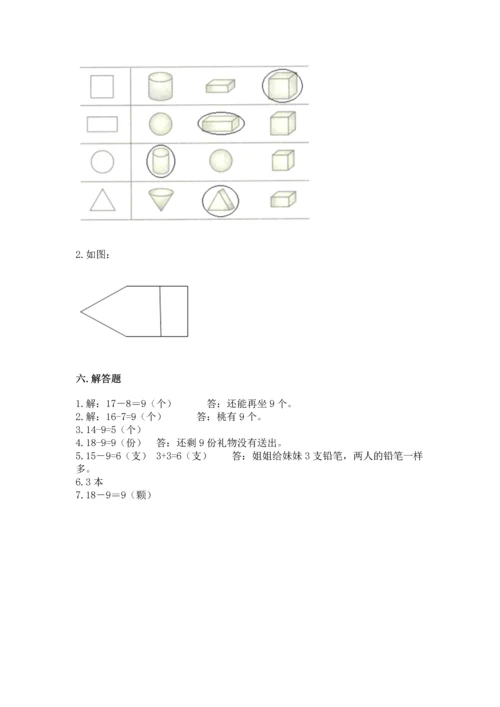 人教版一年级下册数学期中测试卷（基础题）.docx