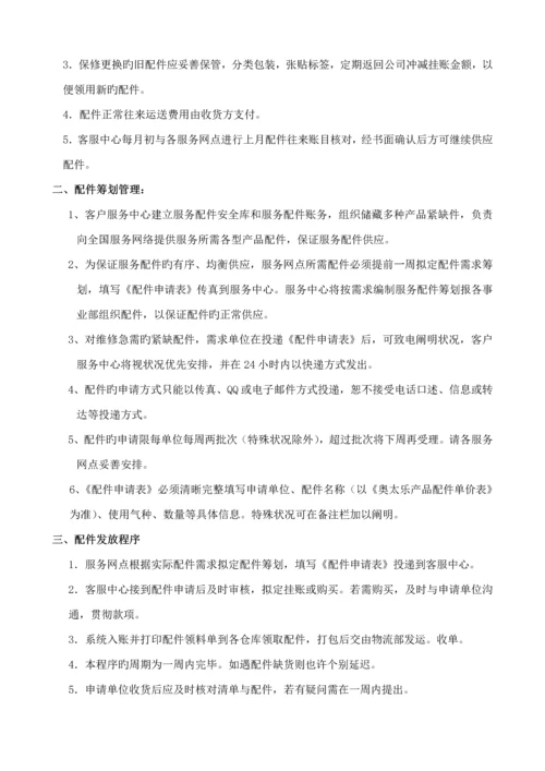 奥太乐售后服务管理标准手册.docx