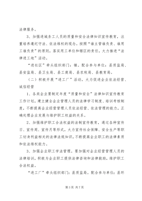 质监局四进活动实施方案.docx