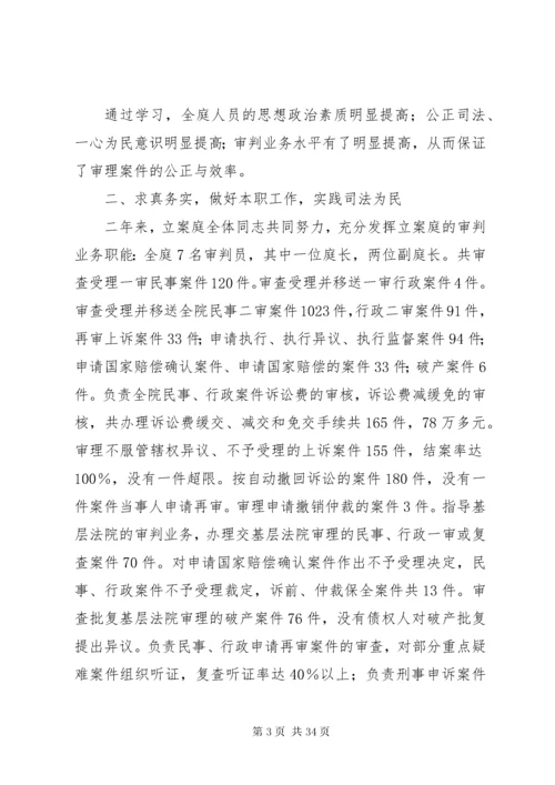 市中级人民法院立案庭庭长述职报告.docx