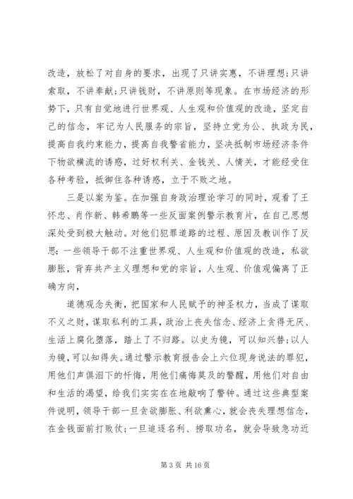 第一篇：开展反腐倡廉警示教育活动思想汇报.docx