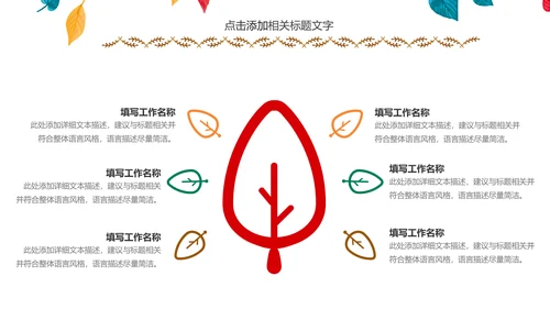 精美四色水彩树叶2017年年终总结PPT