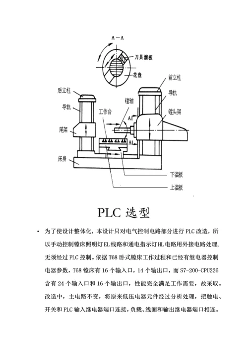 基于T镗床电气控制新版系统的PLC改造设计.docx